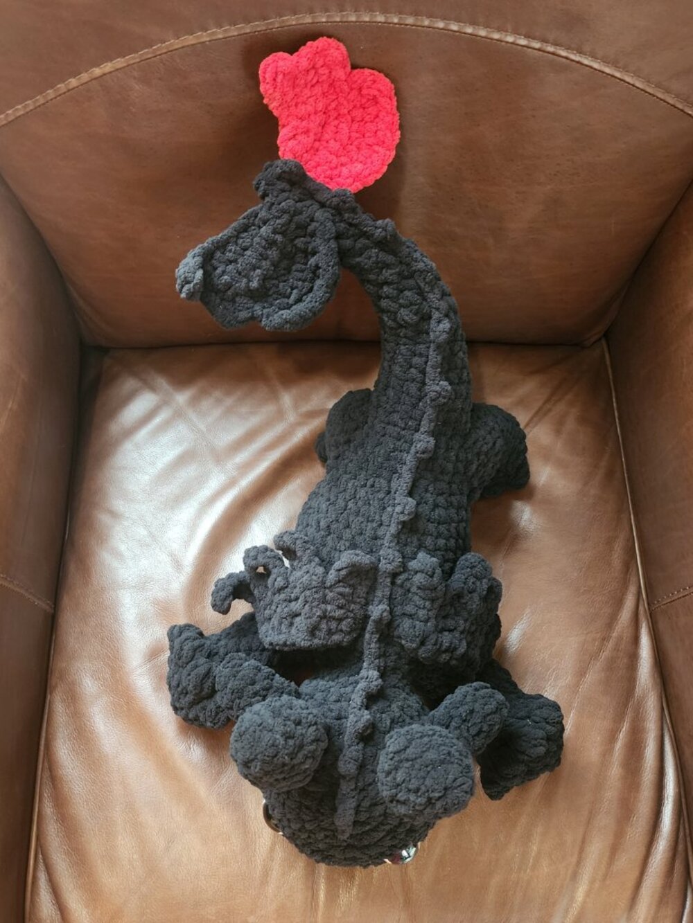 Back Playful Dragon - Handmade Crochet Plushie - Picture 4 of 12